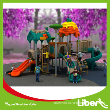 Nuevo diseño de plástico al aire libre de plástico tipo diapositivas tipo patio de recreo equipos, parques infantiles de la escuela para niños